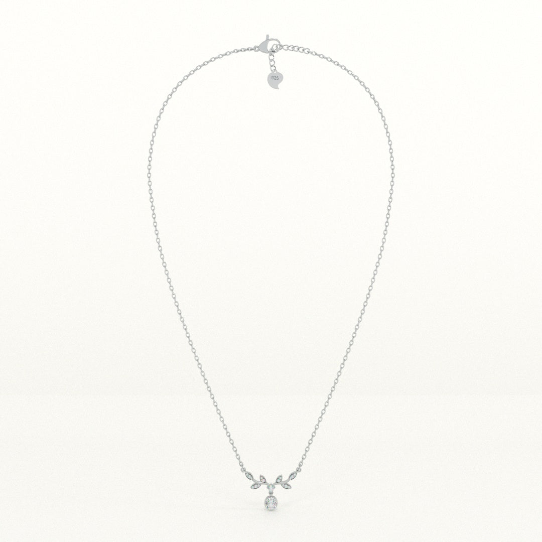 Twilight Bloom 925 Sterling Silver Necklace