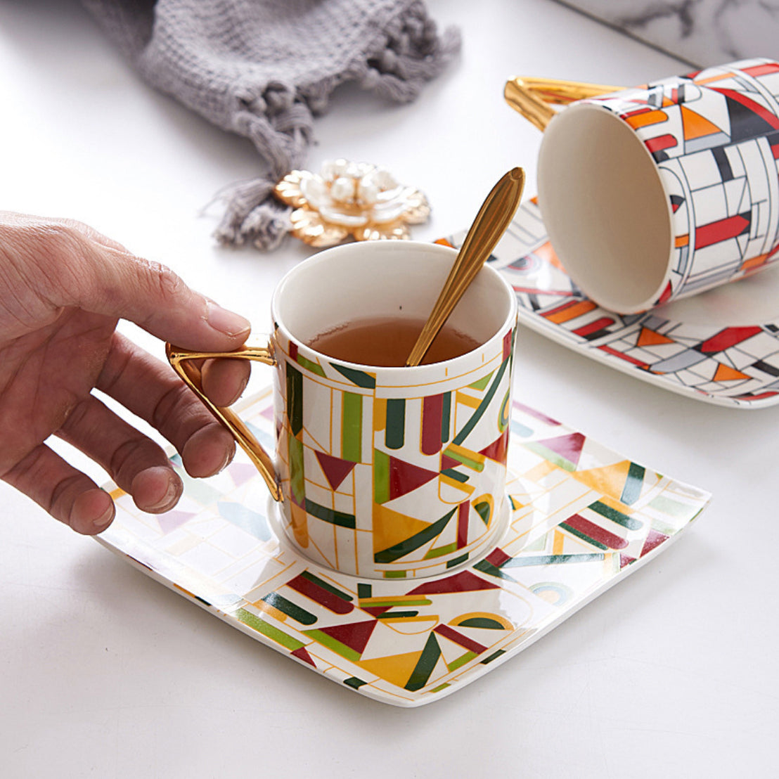 Mosaic Cup Set