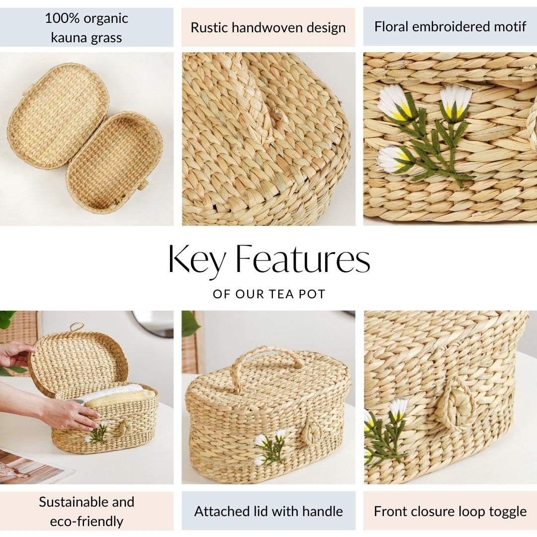 Kauna Grass Storage Basket – Eco-Friendly Handcrafted Organizer