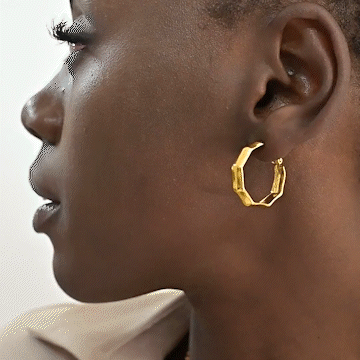 Octagon Hoop Earrings