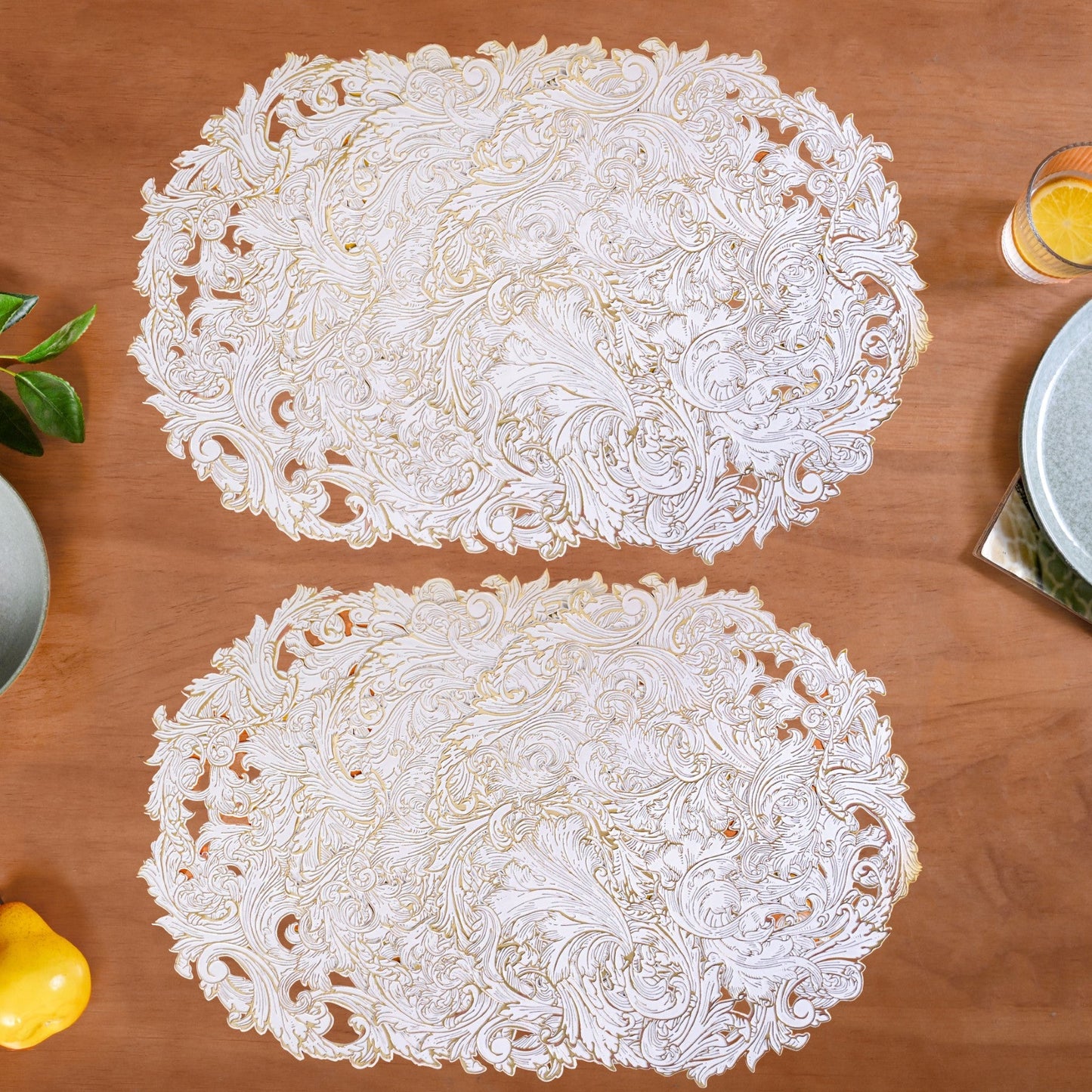 Luxe Gold Round Tablemat Set Of 6