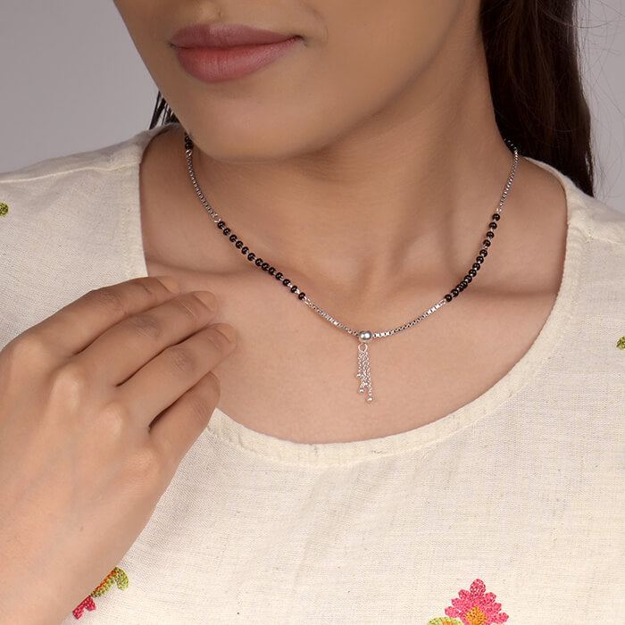 Oxidised Silver Immense Love Mangalsutra