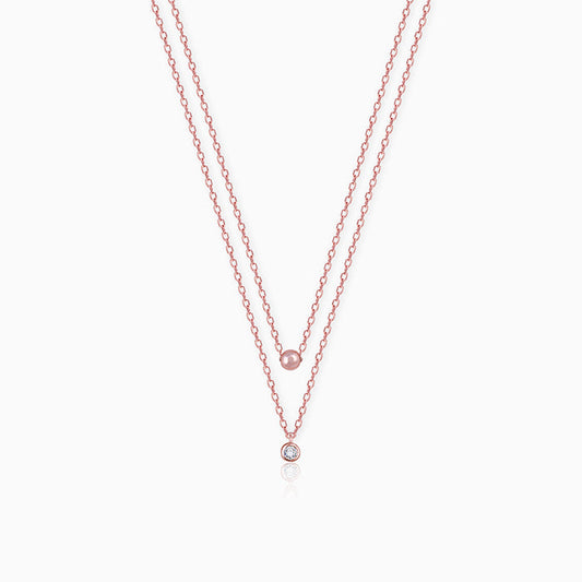 Rose Gold Classic Layered Necklace