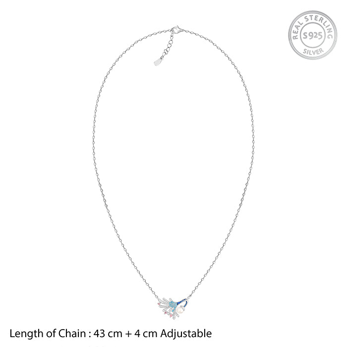 Silver Coral Crush Necklace