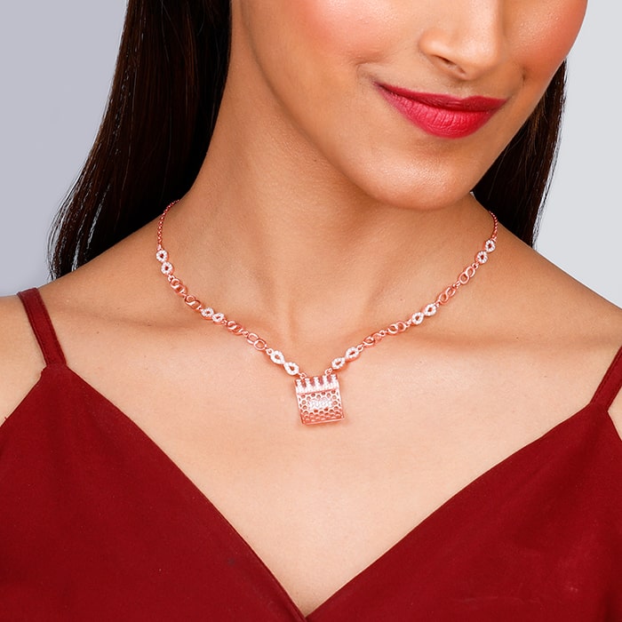 Rose Gold Endless Romance Necklace