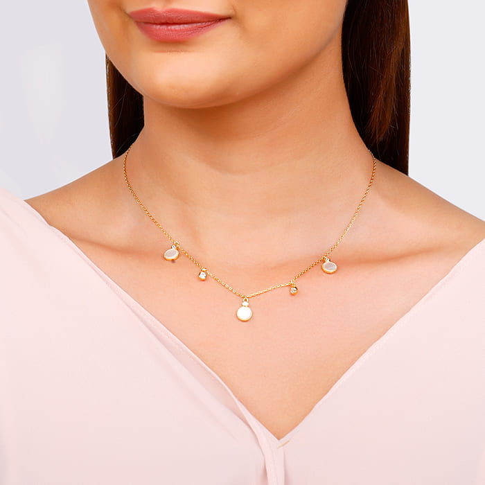 Golden Spread the Charm Necklace