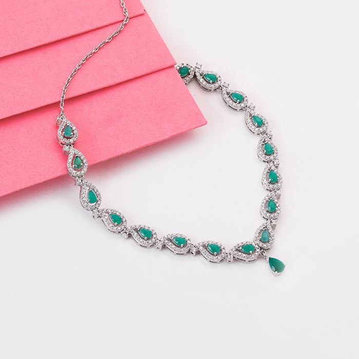 Silver Mango Leaf Necklace
