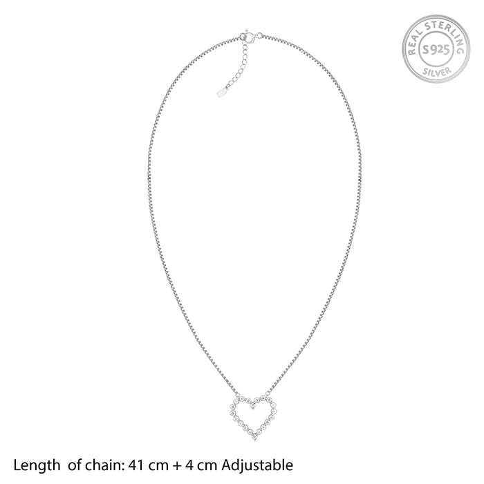 Silver Heart's Affection Necklace