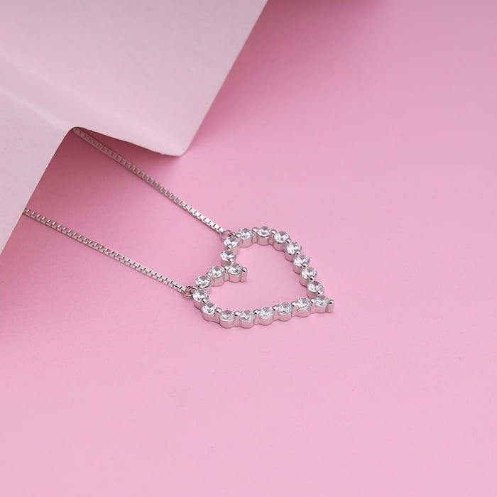 Silver Heart's Affection Necklace