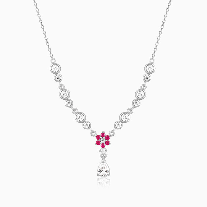 Silver Regal Blossom Necklace