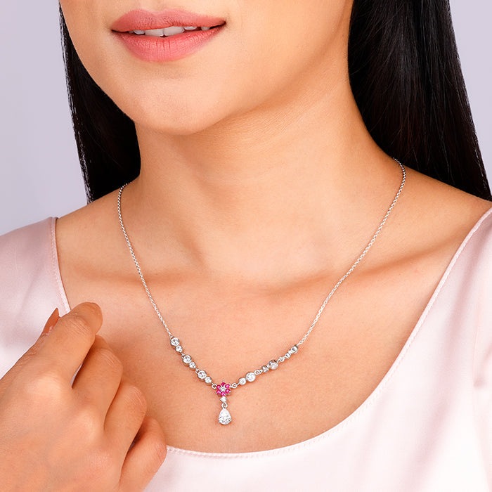 Silver Regal Blossom Necklace