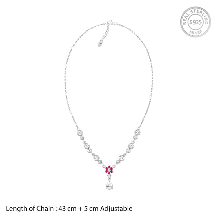 Silver Regal Blossom Necklace