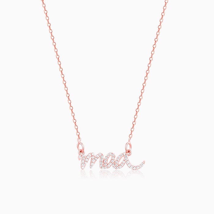 Rose Gold Maa Necklace