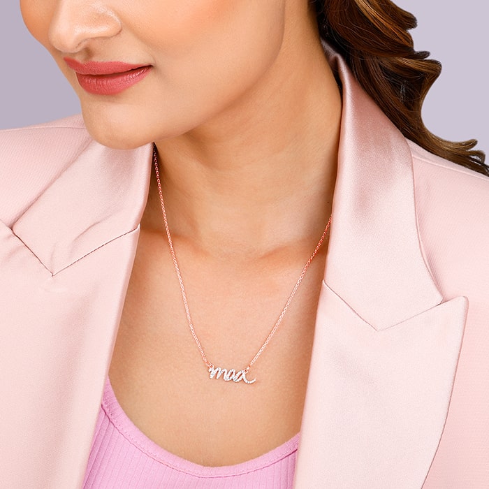 Rose Gold Maa Necklace