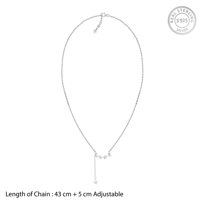 Silver Slipping Star Necklace