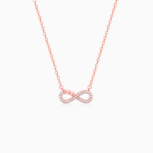 Rose Gold Infinity Heart Necklace