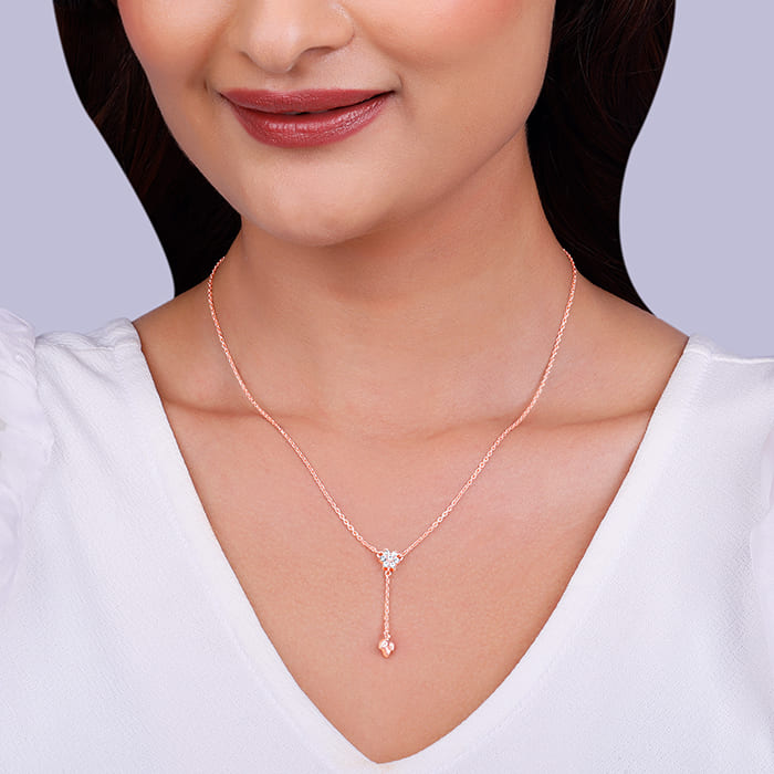 Rose Gold Swish of Shine Necklace