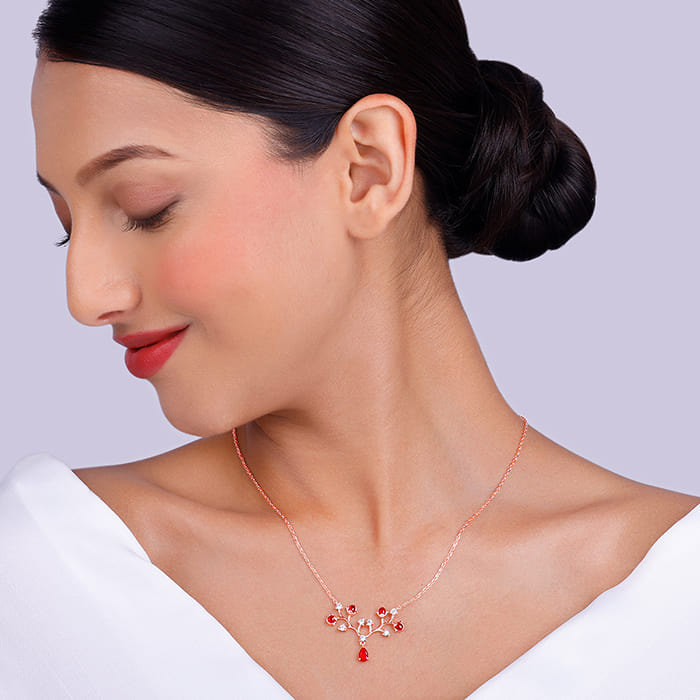 Rose Gold Love Garden Necklace