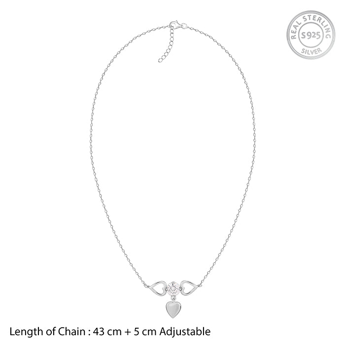 Silver Heart Locker Necklace