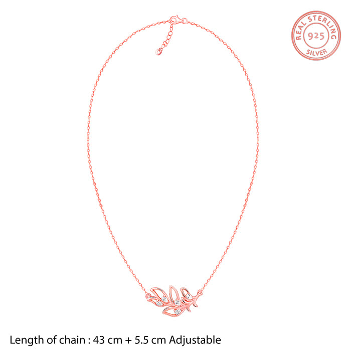 Rose Gold Saumya Mor Pankh Necklace