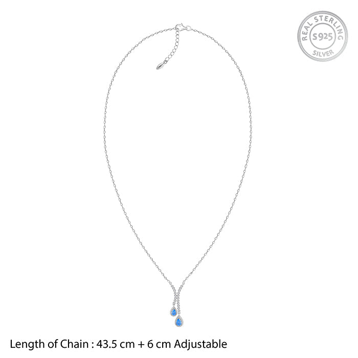 Silver Oceanic Sparkle Necklace