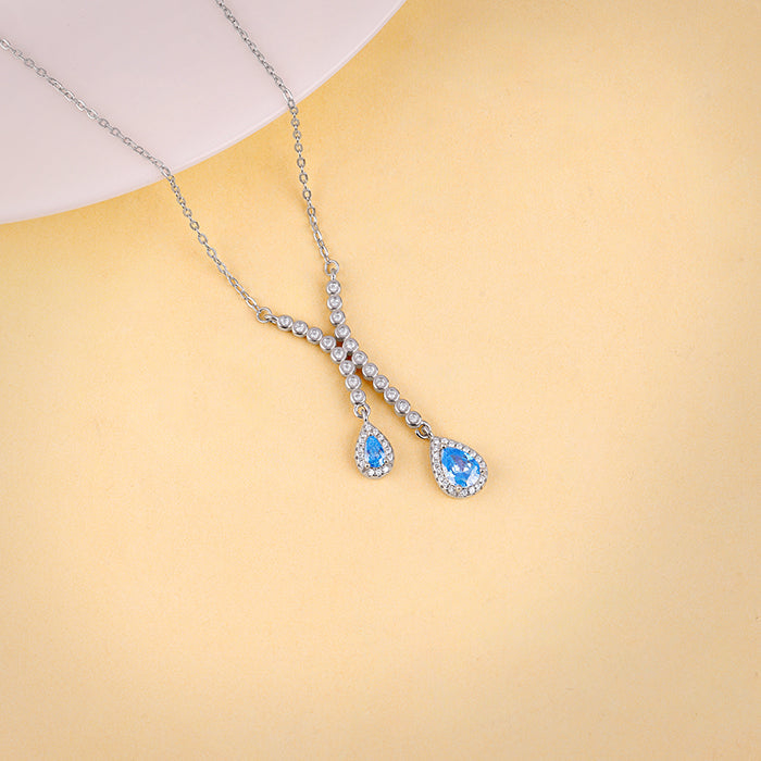 Silver Oceanic Sparkle Necklace