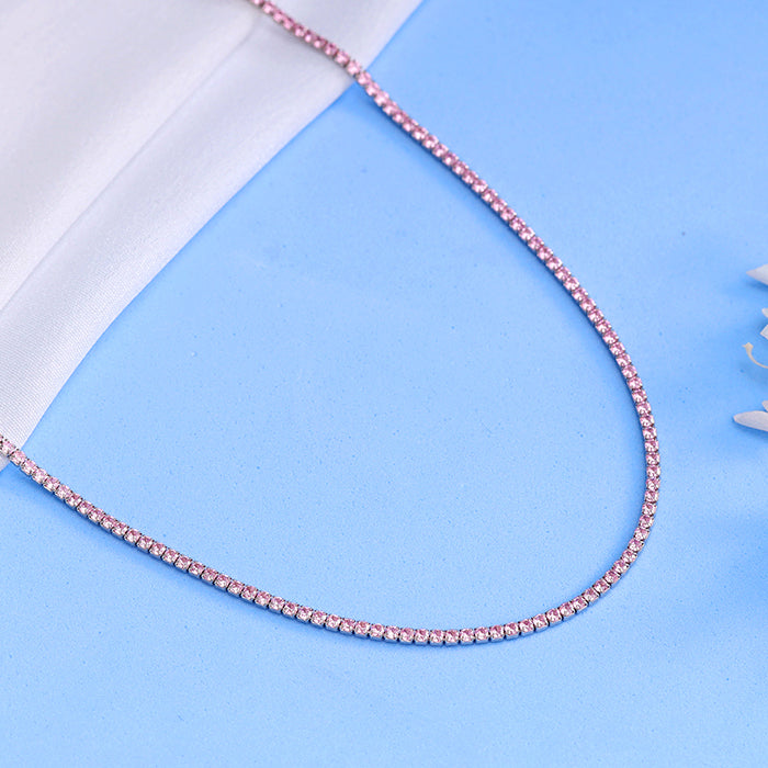 Silver Moonlit Grace Tennis Necklace