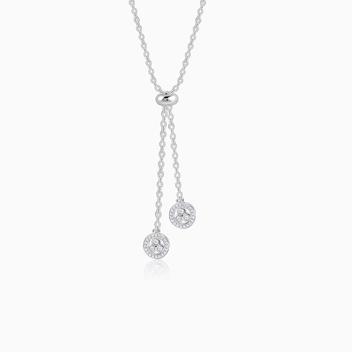 Silver Duo Spark Necklace