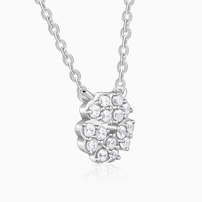 Silver Floral Star Necklace