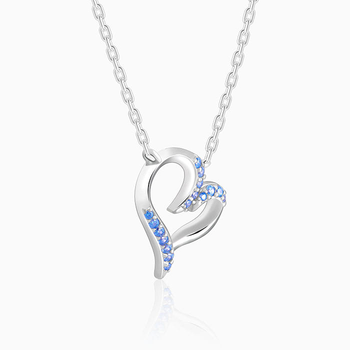 Silver Dewy Heart Necklace