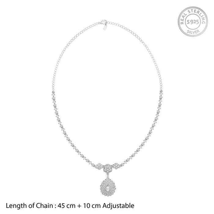 Silver Dreamy Dahlia Necklace