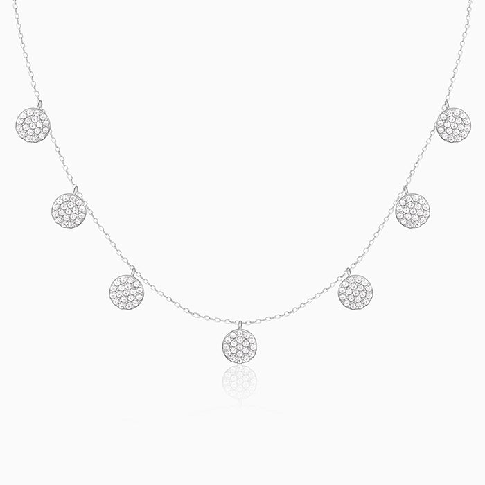 Silver Oval Charm Necklace