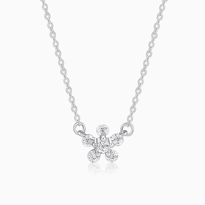 Silver Floral Necklace