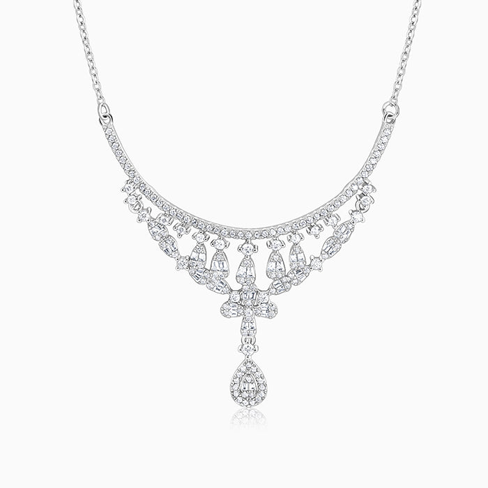 Silver Elegant Statement Necklace