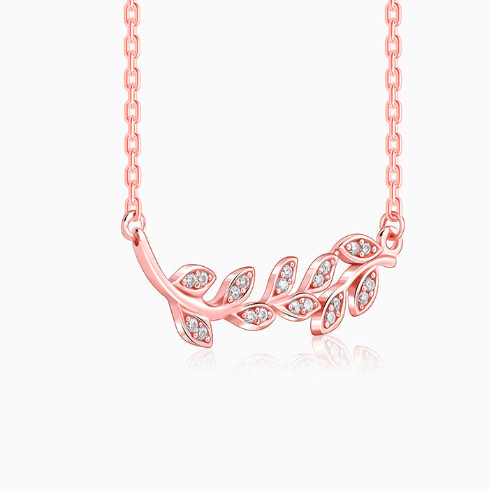 Rose Gold Leaf Necklace