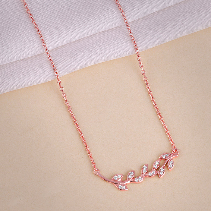 Rose Gold Leaf Necklace