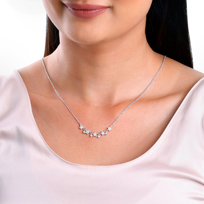 Silver Floral Serenade Necklace