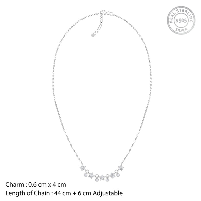 Silver Floral Serenade Necklace