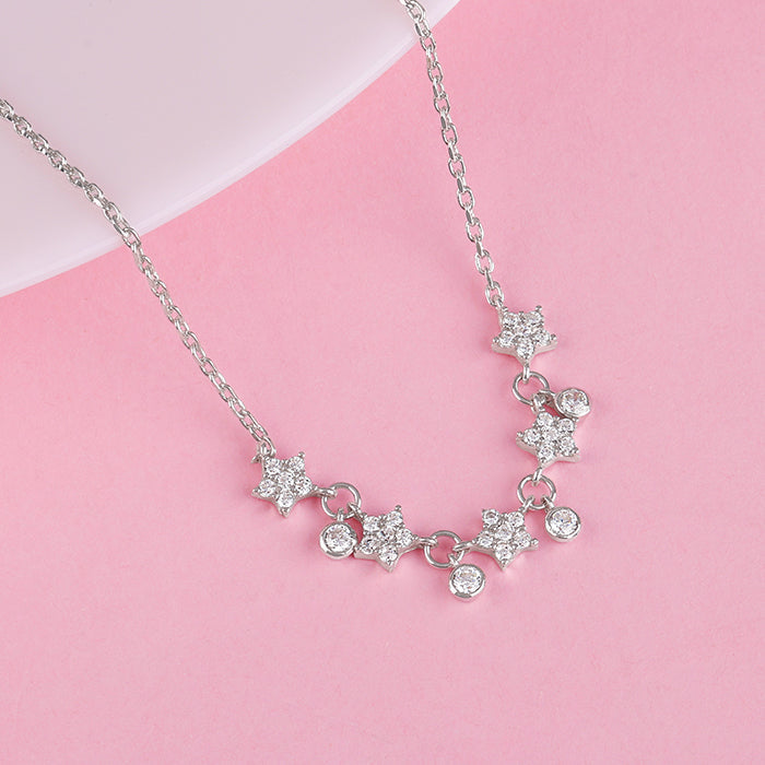 Silver Floral Serenade Necklace