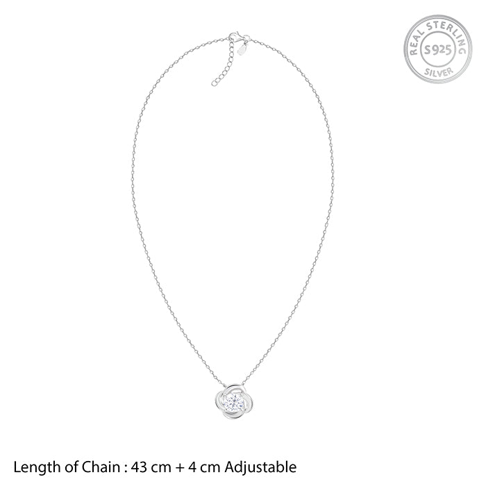 Silver Flower Glory Necklace