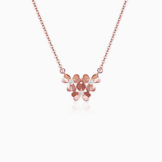 Rose Gold Blooming Flower Necklace