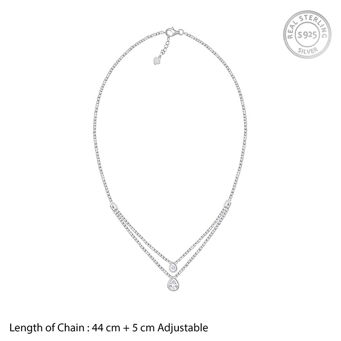 Anushka Sharma Silver Layered Drop necklace