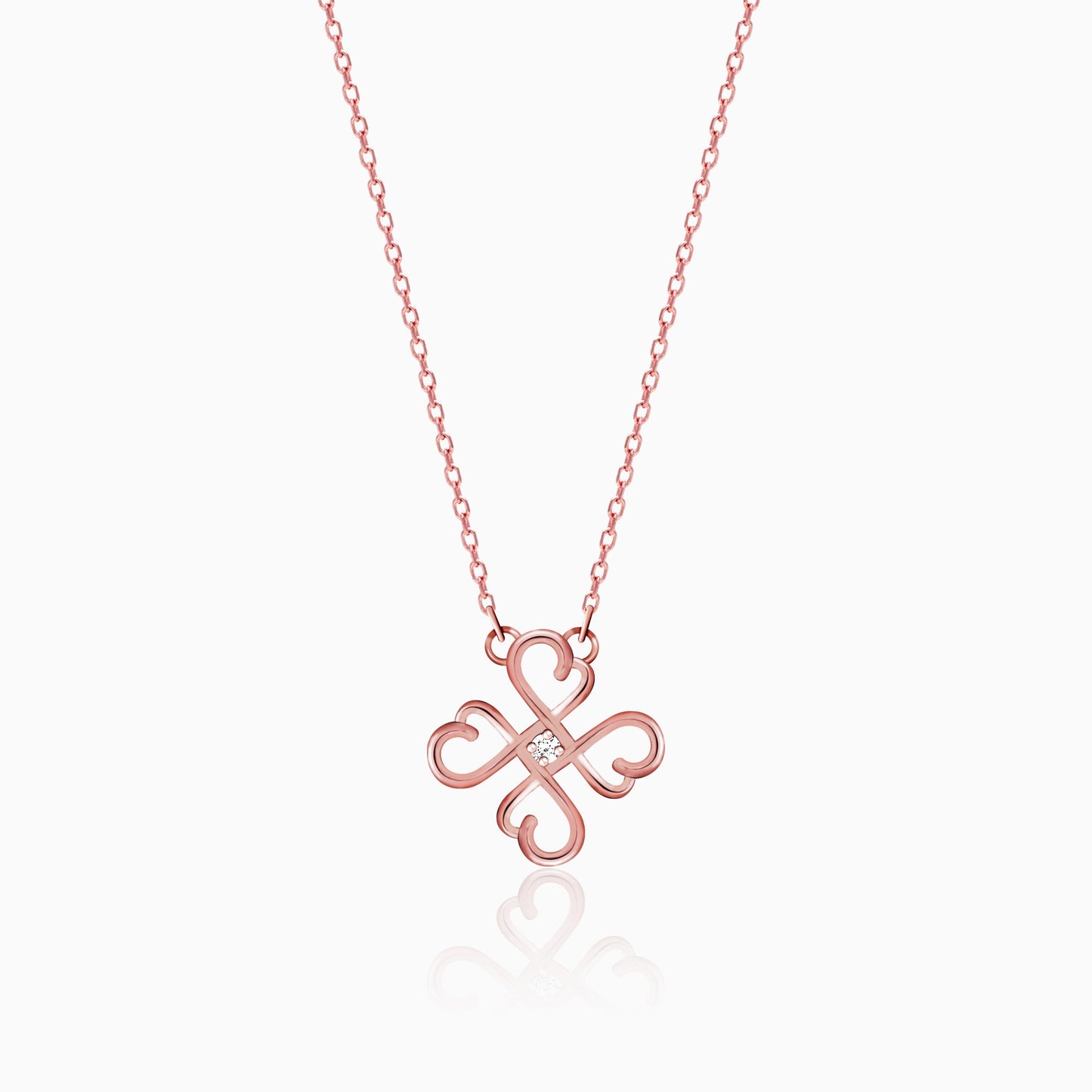 Rose Gold Clover Necklace