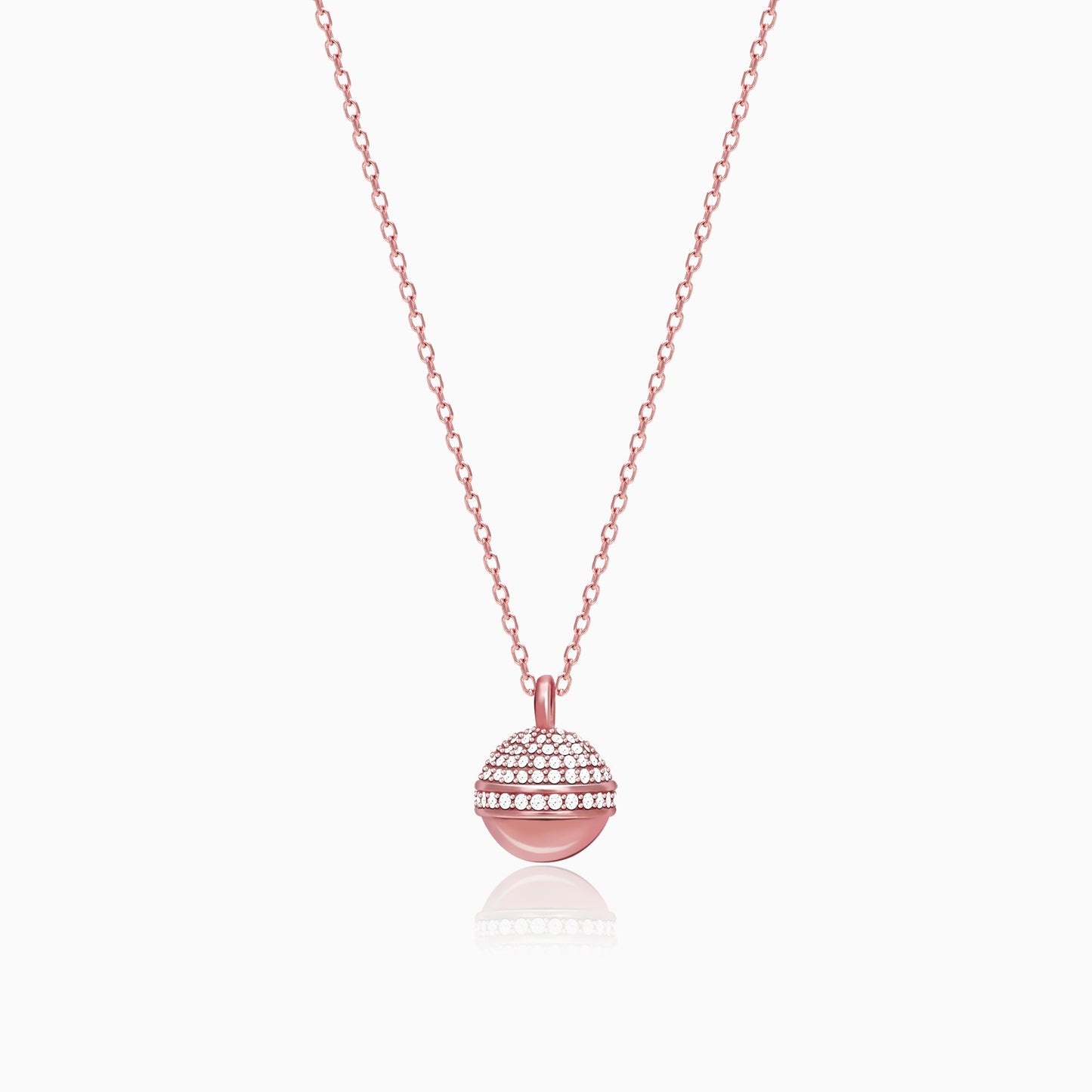 Anushka Sharma Rose Gold Studded Trinket Pendant With Link Chain