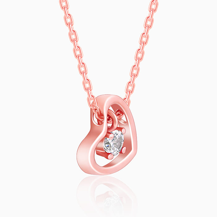Rose Gold Whole Heart Necklace