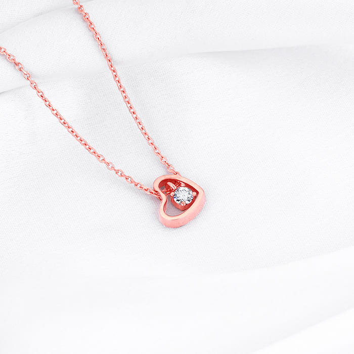 Rose Gold Whole Heart Necklace