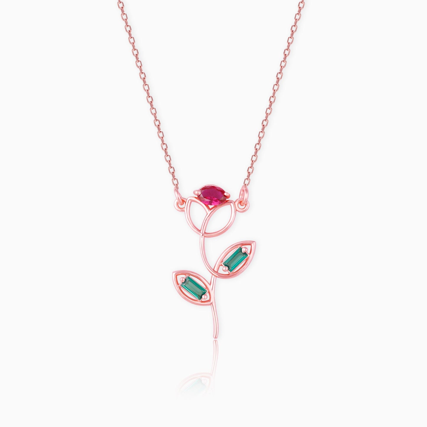 Rose Gold Classic Rose Necklace