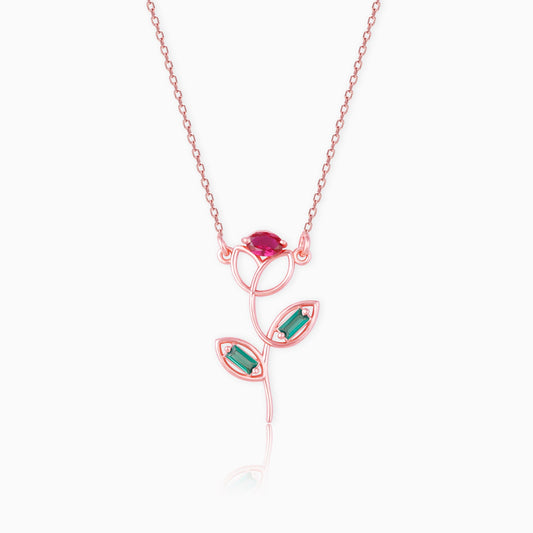 Rose Gold Classic Rose Necklace