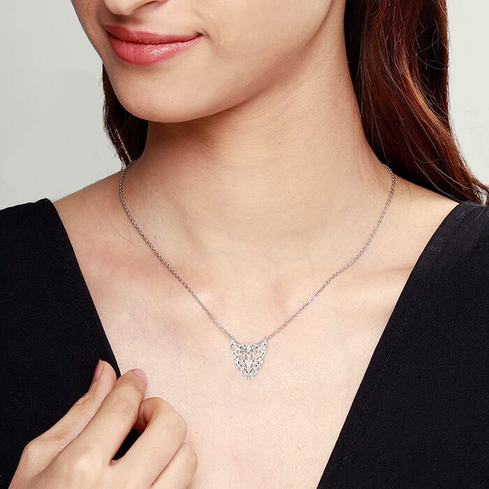Silver The Big Cat Necklace