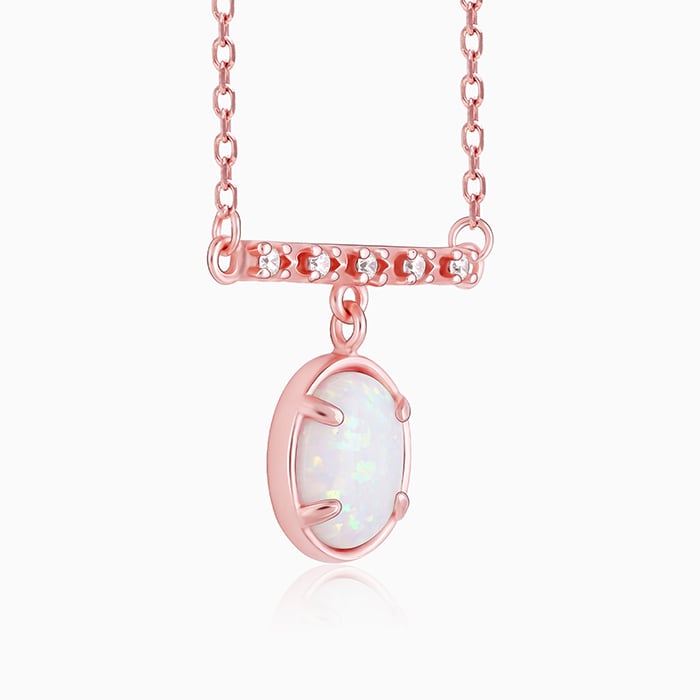 Rose Gold Moonstone Glory Necklace